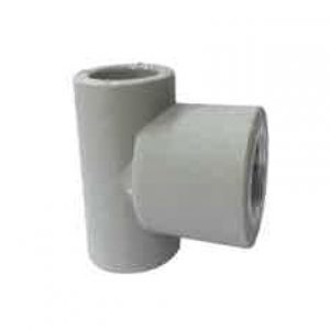 Azeeta PPR Female Threaded Tee with Metal Insert Fitting