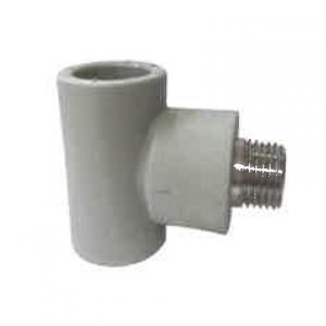 Azeeta PPR Male Threaded Tee with Metal Insert Fitting