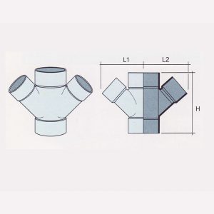 Besstem RWDP UPVC Fitting Double 135° Reducer Y-Tee