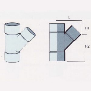 Besstem RWDP UPVC Fitting 135° Reducer Y-Tee