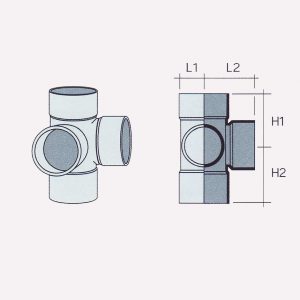 Besstem RWDP UPVC Fitting 2 Way Angle Tee