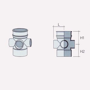 Besstem RWDP UPVC Fitting 4 Way Boss Pipe