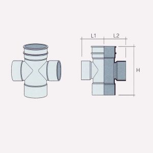 Besstem RWDP UPVC Fitting Reducer Cross Tee