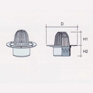 Besstem RWDP UPVC Fitting Domed Roof Outlet Grating