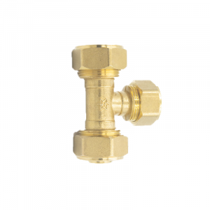 WMS Brass Compression Tee Fitting