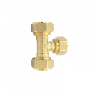 WMS Brass Compression Reducing Tee Fitting