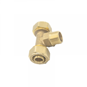 WMS Brass Compression Male Tee Fitting